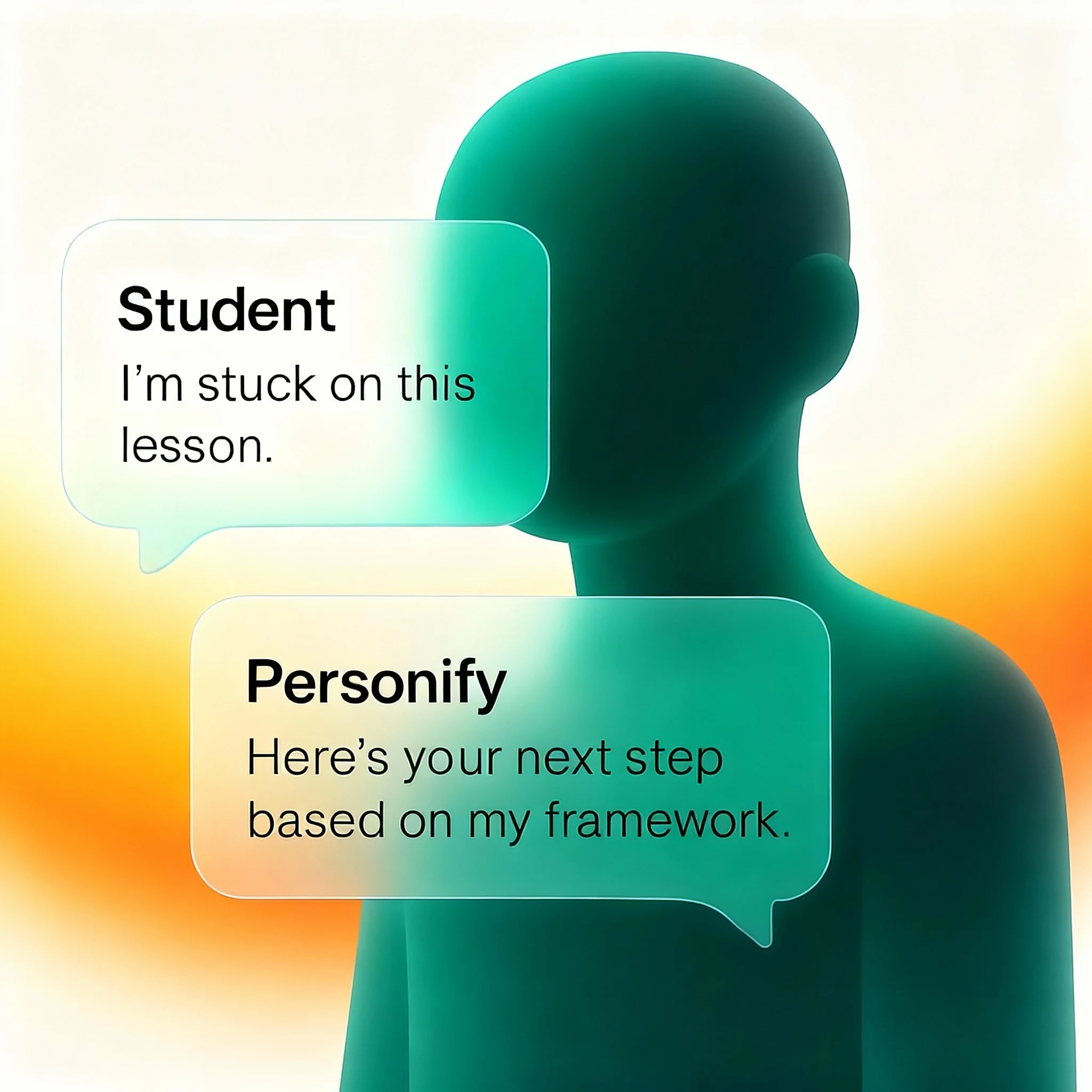 A Personify AI clone answering a student inside a course